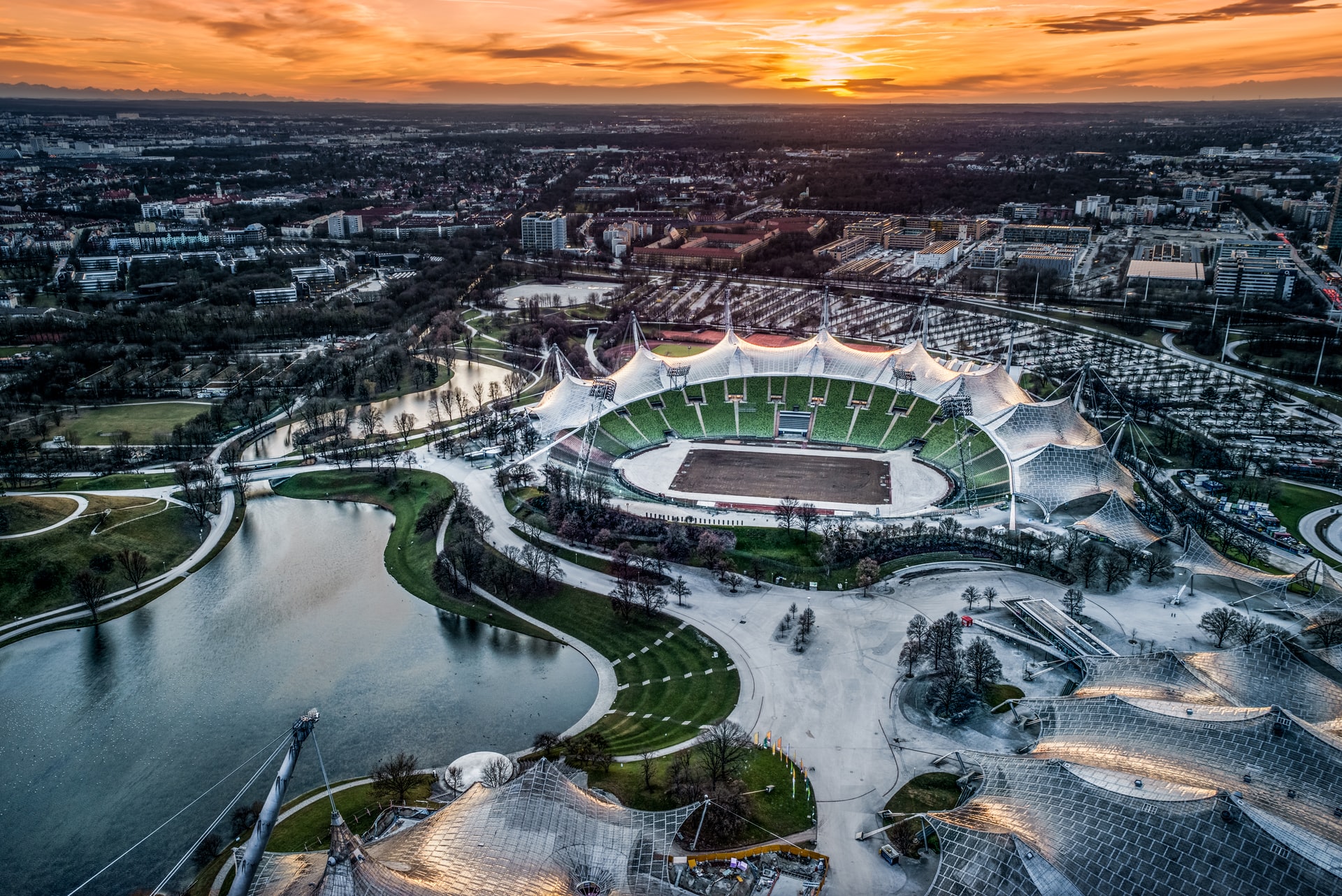 Munich stadium in winter